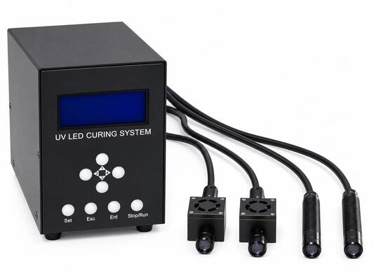 Multi-Channel UV LED Spot Curing System met een hoge stralingsopbrengst en een lage warmteopwekking voor precisieassemblage