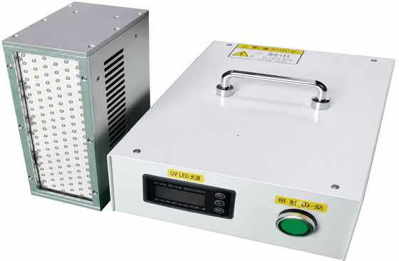 Industrieel 400W luchtgekoeld UV LED-gekoeld licht met golflengten van 365nm/385nm/395nm/405nm